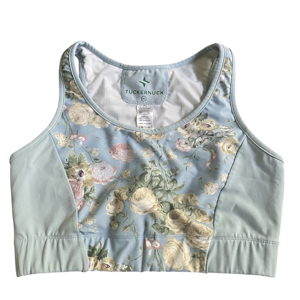 Tuckernuck Blue Floral Sports Bra